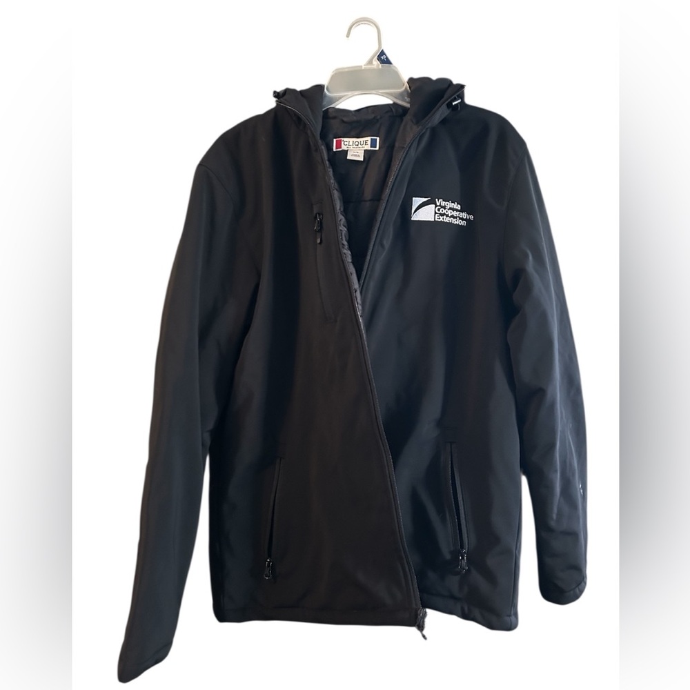 Clinique Black Hooded Jacket with Embroidered Logo